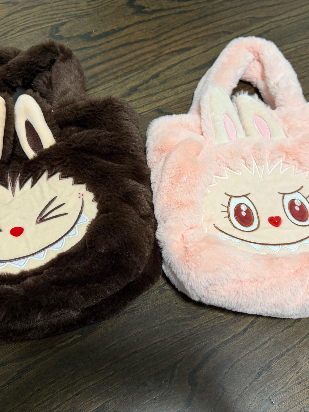 💯 Pop Mart The Monsters Pop Land Reversible Plush Tote Bags - Labubu & Mokoko